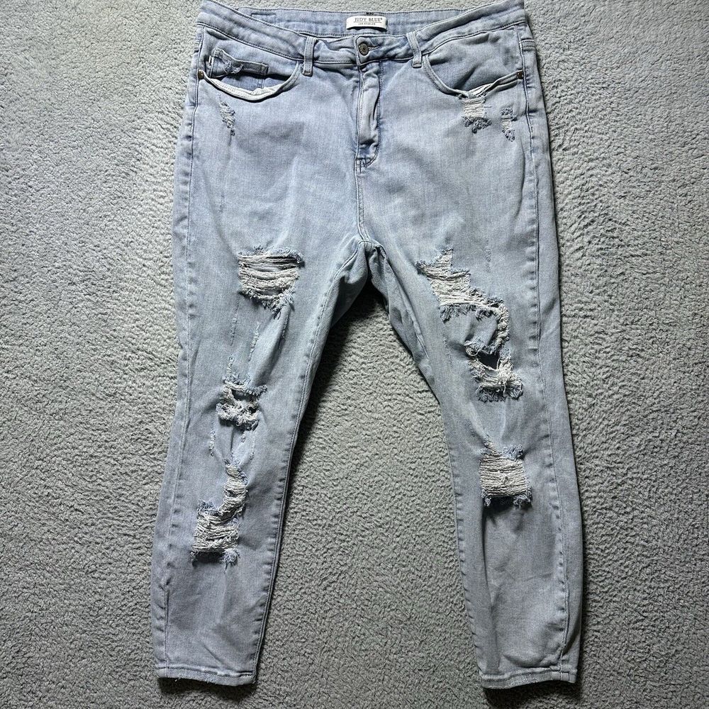 Judy Blue Jeans Womens Plus 22W High‎ Rise Tummy Control Top Skinny JB88431